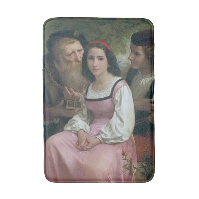 Tapis De Bain Entre richesse et amour (par Bouguereau) (Devant (Vertical))