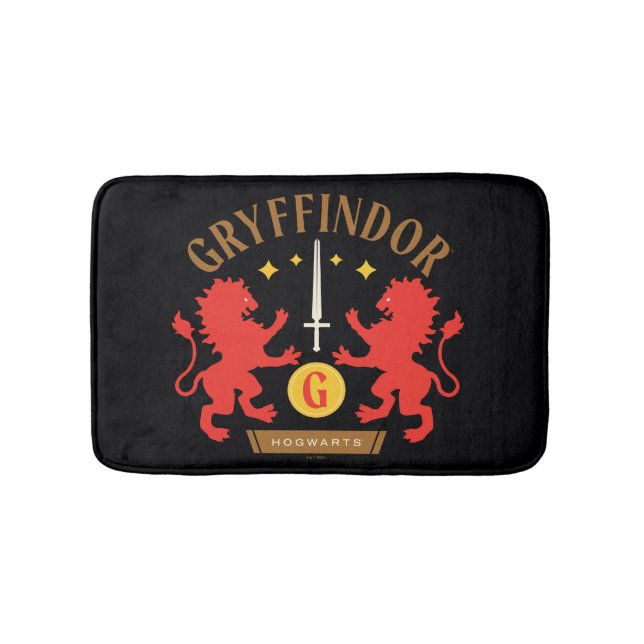 Tapis De Bain Épée double lion graphique de la maison GRYFFINDOR (Devant)