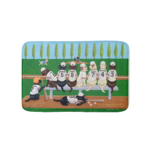 Tapis De Bain Équipe de baseball Labradors