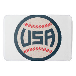 Tapis De Bain Équipe de baseball USA