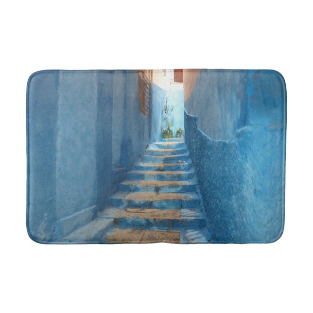 Tapis De Bain Escalier bleu étroit au Maroc (Devant)