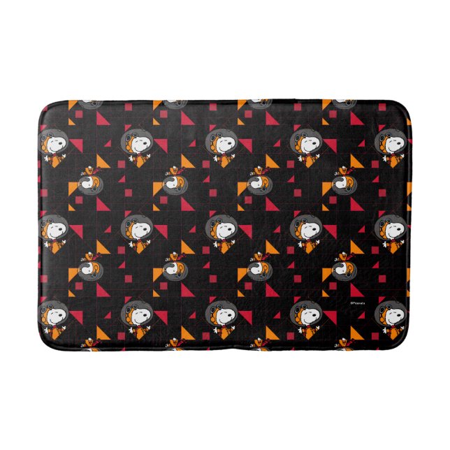 Tapis De Bain ESPACE | Snoopy Space Suit Motif noir (Devant)