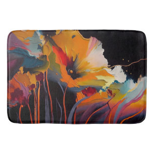 Tapis De Bain Essence du jardin – Expression florale abstraite