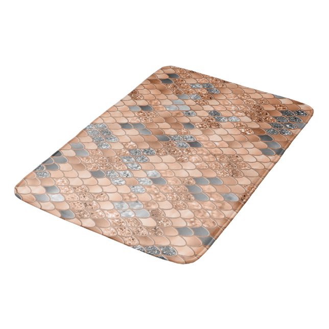 Tapis De Bain Étalons de sirène grise à la chair Fuzz Glam #1 (Angle)