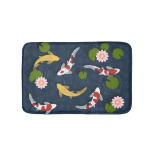 Tapis De Bain Étang à poissons de Koi de Japonais