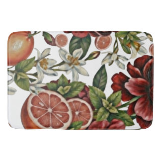 Tapis De Bain Été floral citronné