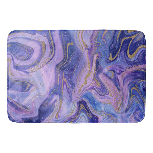 Tapis De Bain Ethereal Cotton Candy Marble Aquarelle Imaginaire (Devant)