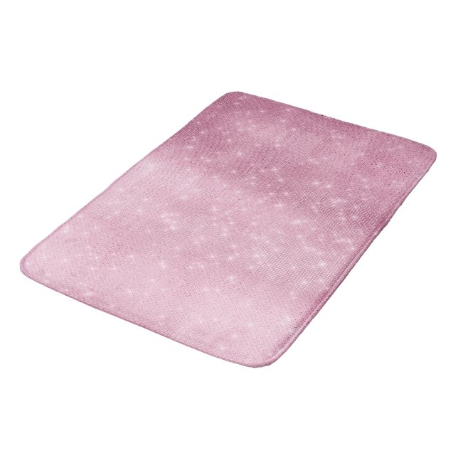 Tapis De Bain Étincelle De Glam Chic Rose (Angle)