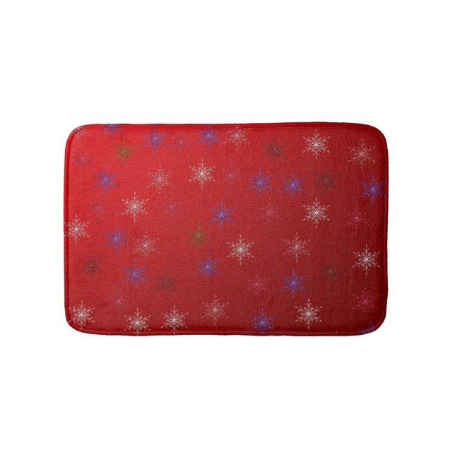 Tapis De Bain étoiles de noël en rouge (Devant)