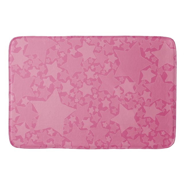 Tapis De Bain Étoiles, Étoiles, Étoiles - Rose (Devant)
