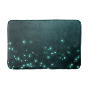 Tapis De Bain Étoiles Mystic Twilight   Luminosité de néon vert 