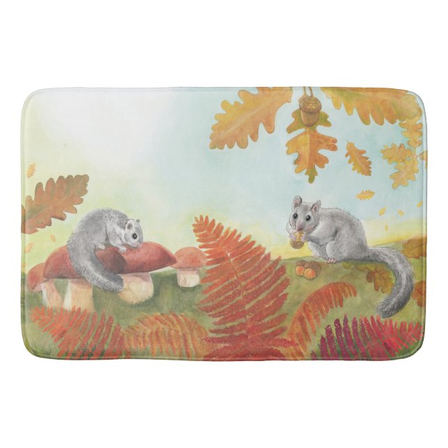 Tapis De Bain European Fat Dormouse Glis glis in Nature (Devant)