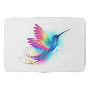 Tapis De Bain Exotic Rainbow Hummingbird