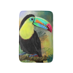 Tapis De Bain Exotique Tropical Toco Bain Mat Toucan Bird