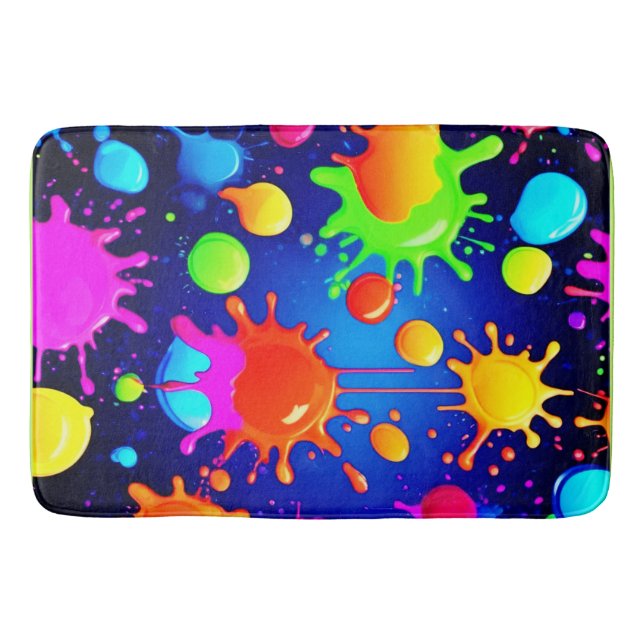 Tapis De Bain Explosion Abstraite de peinture (Devant)