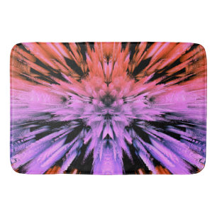 Tapis De Bain Explosion rose en poudre Chat de bain Abstrait