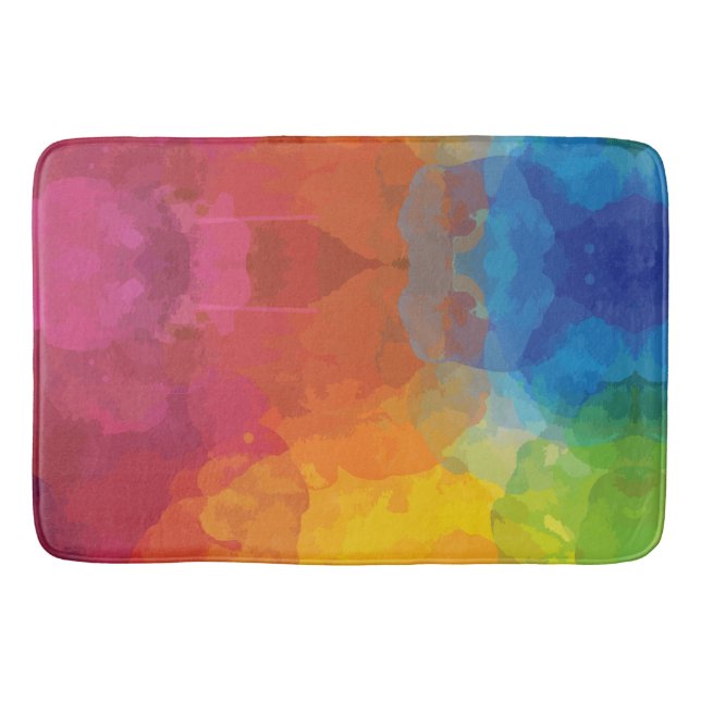 Tapis De Bain Explosions de couleurs vives (Devant)