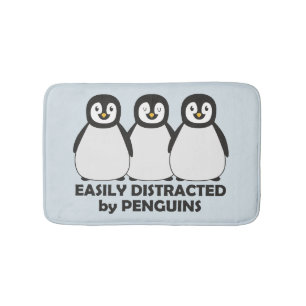 Tapis De Bain Facilement distrait par des pingouins