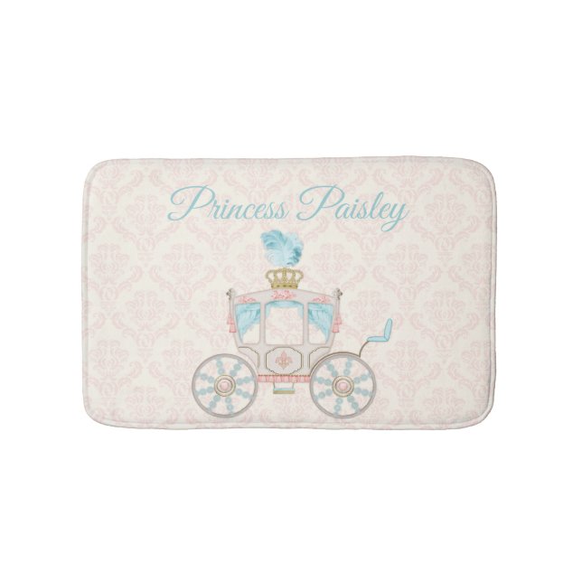 Tapis De Bain Fairytale Princess Carrie Blush Ivory Aqua (Devant)
