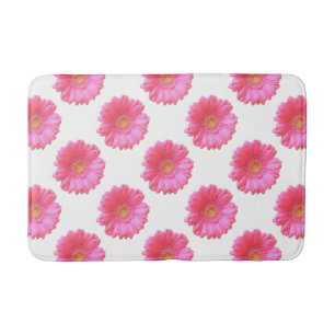 Tapis De Bain Faisée de gerbera rose