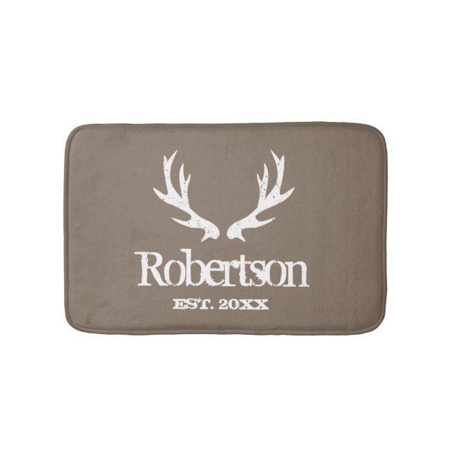 Tapis de bain fait sur commande beige kaki (Devant)