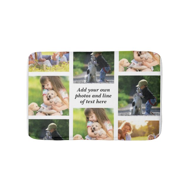 Tapis De Bain Faites votre propre collage photo et texte (Devant)