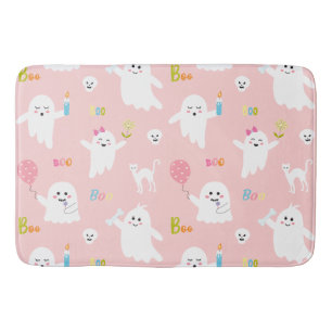 Tapis De Bain Fantôme rose Halloween moderne