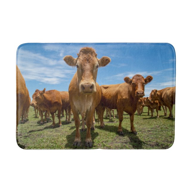 Tapis De Bain Farms | Brown cow (Devant)
