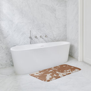 Tapis De Bain Faux Cowhide Spots Brown Pays Ouest