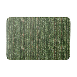 Tapis De Bain Faux fils tissés verts