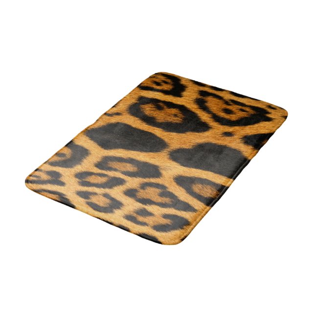 Tapis De Bain Faux Ocelot Peau Salle de bain Mat (Angle)