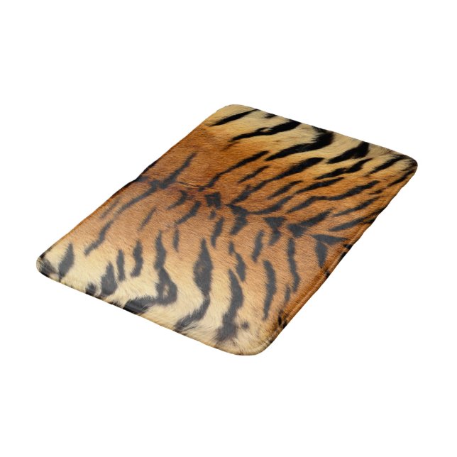 Tapis De Bain Faux Sibérie Tigre Peau Salle de bain Mat (Angle)