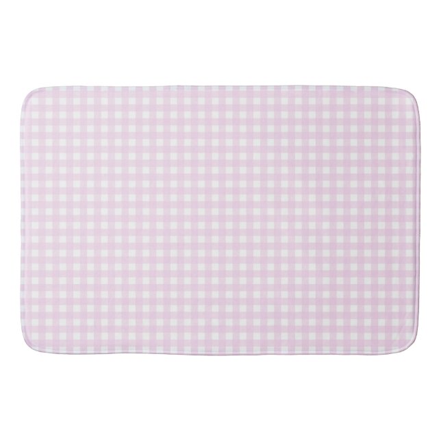 Tapis De Bain Faye et Lauren En vichy rose pâle (Devant)