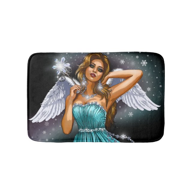 Tapis De Bain Fée ailée d'hiver (Devant)