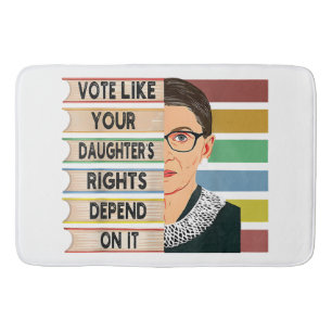 Tapis De Bain Feministe Ruth Bader Ginsburg RBG Citation Girl Wi