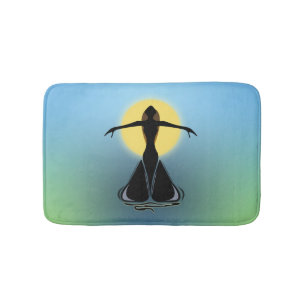 Tapis De Bain Femme en fleurs