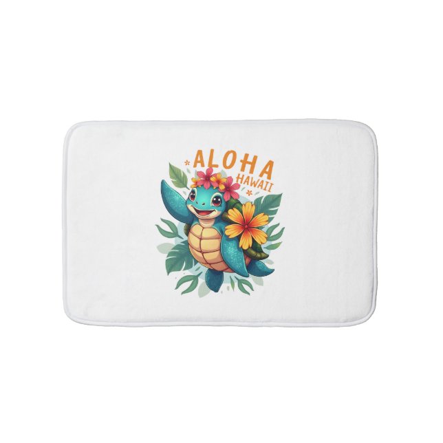 Tapis De Bain Femme Hawaiienne-Chemise Aloha Hawaii (Devant)