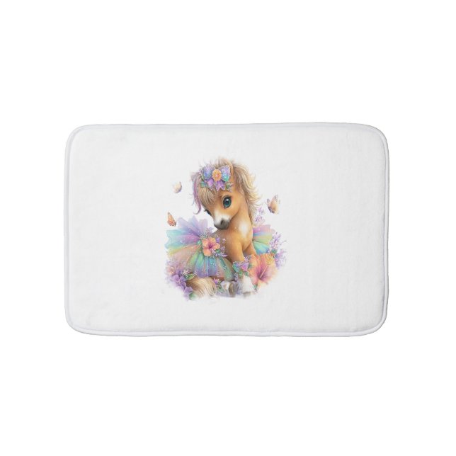 Tapis De Bain Ferme à cheval arc-en-ciel été (Devant)