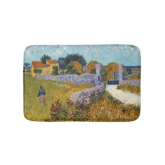 Tapis De Bain Ferme en Provence (1888) par Vincent Van Gogh   (Devant)