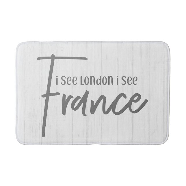Tapis De Bain Ferme Rustique Je Vois Londres Je Vois France Bois (Devant)
