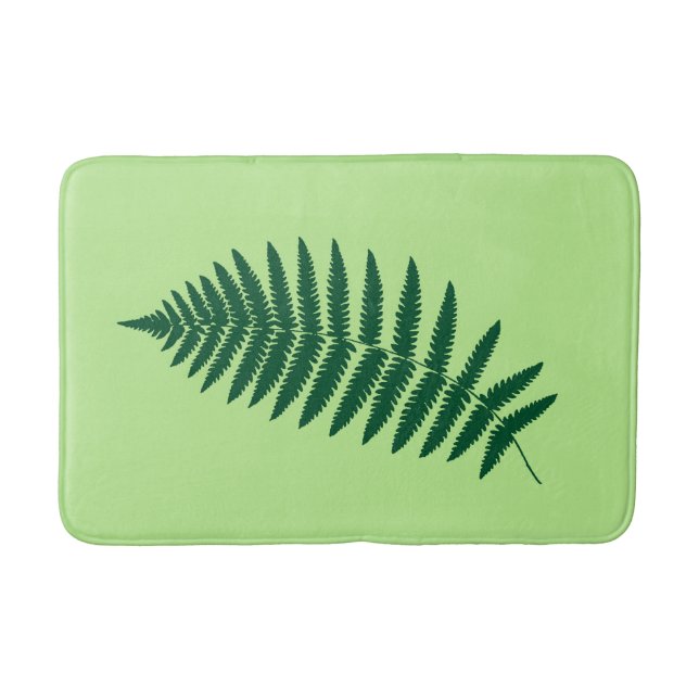 Tapis De Bain Fern 2, émeraude et vert clair (Devant)