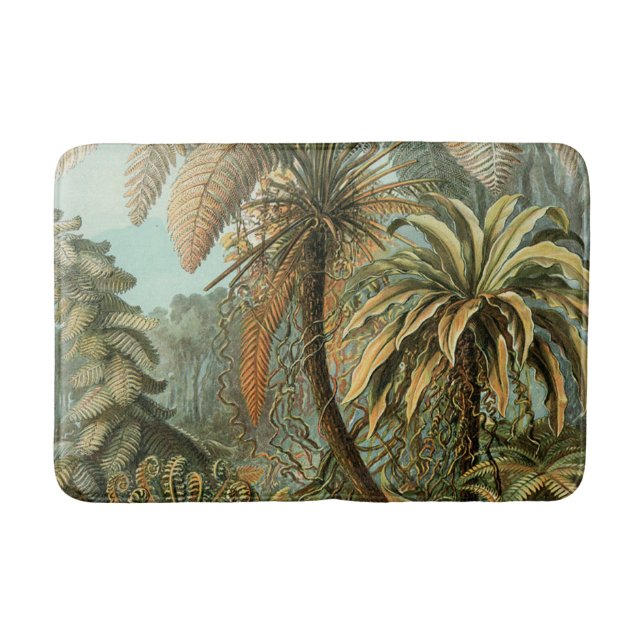 Tapis De Bain Ferns Palm Tree Antiquité Botanique Ferns Art (Devant)