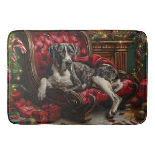 Tapis De Bain Fête de Noël du chien Danse