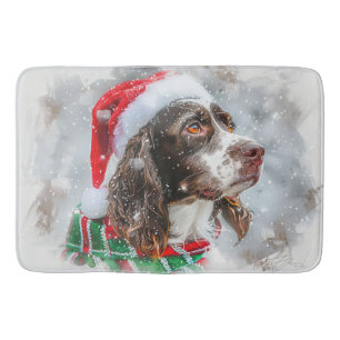 Tapis De Bain Fête de Noël Springer Spaniel Dog