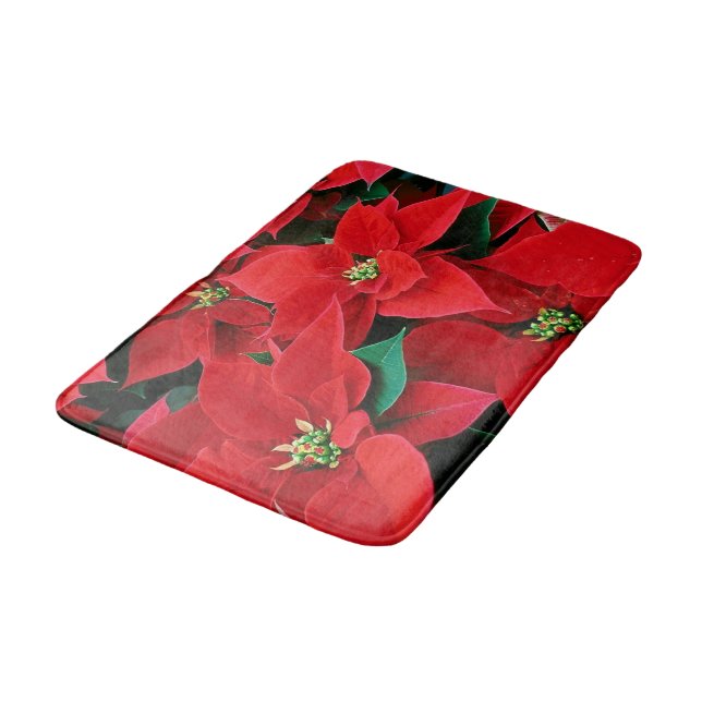 Tapis De Bain Fête de Poinsettia (Angle)