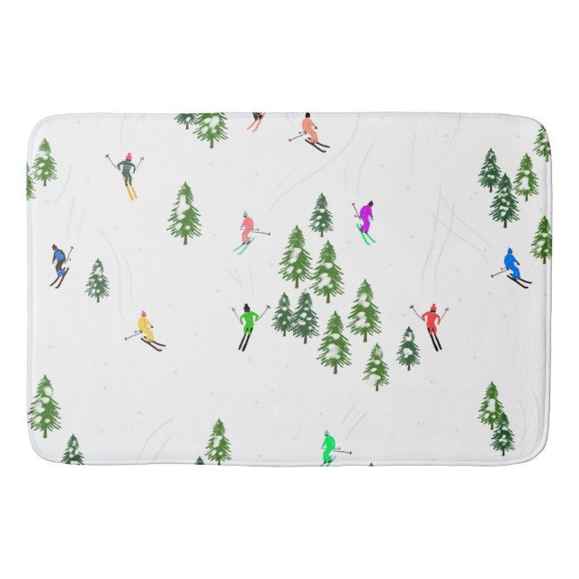 Tapis De Bain Fête d'Illustration de ski alpin Freeride (Devant)