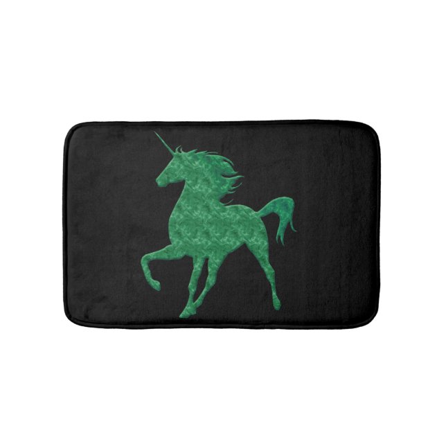 Tapis De Bain Feu vert Unicorne Mat de bain (Devant)