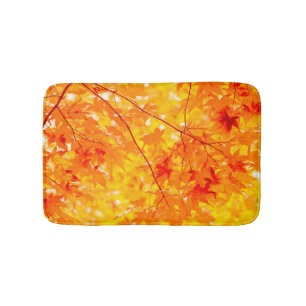 Tapis De Bain Feuilles d'automne Coloris d'automne Jaune