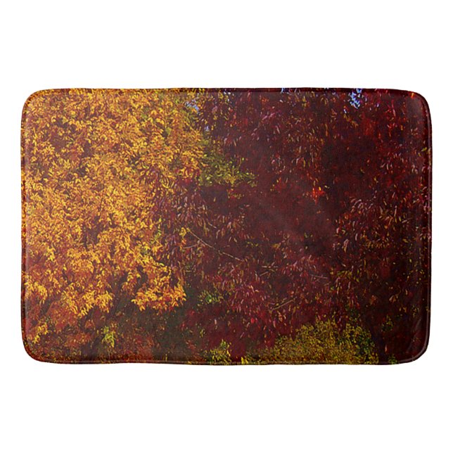 Tapis De Bain Feuilles d'automne Jaune et pourpre, ZSSPG (Devant)