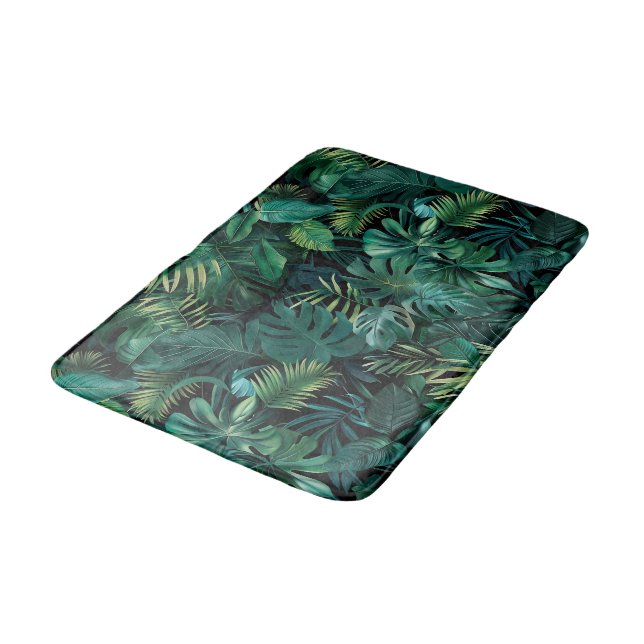 Tapis De Bain Feuilles de la forêt tropicale tropicale (Angle)